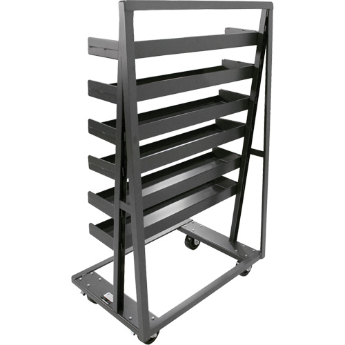 Single-Sided Heavy Duty A-Frame Cart with 6 Lipped Trays, 38" x 25" x 63", 2500 lbs. Capacity Pathway Supply LP