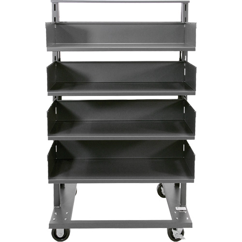 Single-Sided Heavy Duty A-Frame Cart with 4 Large Trays, 38" x 25" x 63", 2500 lbs. Capacity Pathway Supply LP
