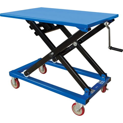 Table &eacute;l&eacute;vatrice manuelle &agrave; ciseaux, 37-3/8" lo x 23-5/8" la, Acier, Capacit&eacute; 660 lb Pathway Supply LP
