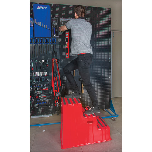Industrial Step Stool, 3 Steps, 34-13/16" x 22-7/16" x 28-1/2" High Pathway Supply LP