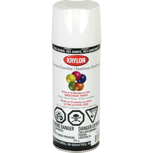 Laque industrielle Acryli-Quik, Blanc, Semi-brillant, 12 oz, Canette a&eacute;rosol Pathway Supply LP