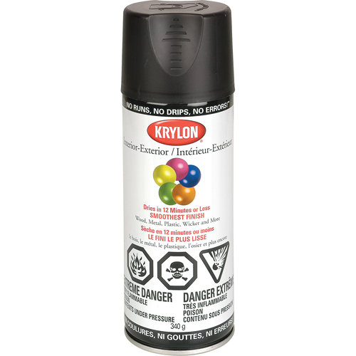 Industrial Acryli-Quik Lacquer, Black, Semi-Flat, 12 oz., Aerosol Can Pathway Supply LP