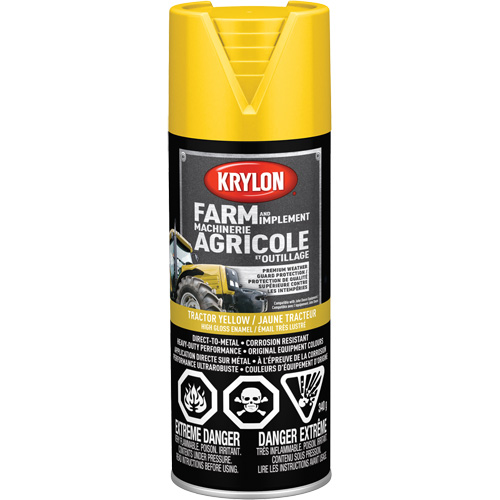 Peinture en a&eacute;rosol pour la ferme et l'&eacute;quipement, Jaune John Deere, Tr&egrave;s brillant, 12 oz, Canette a&eacute;rosol Pathway Supply LP