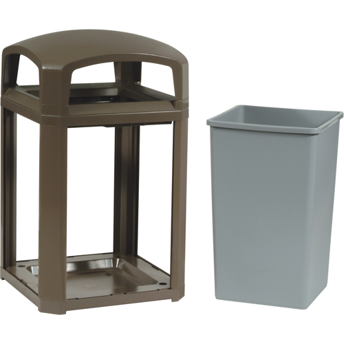 Landmark Series&reg; Classic Container Frame With Rigid Liner, Galvanized Steel, 35 US gal. Pathway Supply LP