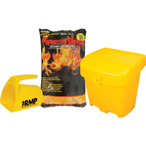 Firestorm Intense Ice Melter Kit with 56 Bags, Bag, 44 lbs. (20 kg), -32°C (-25°F) Melting Point Pathway Supply LP