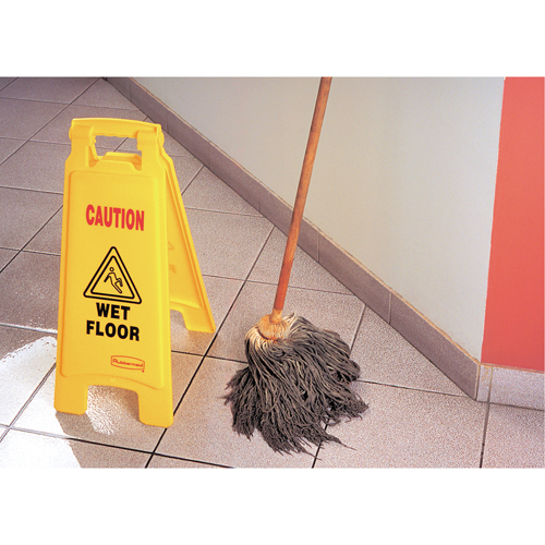 "Wet Floor" Safety Signs, English with Pictogram Pathway Supply LP