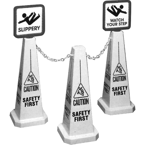 "Caution" Lamba Traffic Cones, English with Pictogram Pathway Supply LP