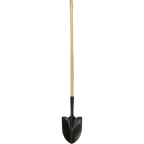 Round Point Shovel, Tempered Steel Blade, Wood, Straight Handle Pathway Supply LP