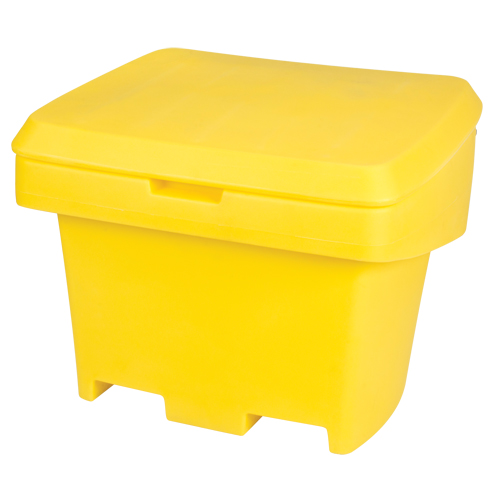 Heavy-Duty Outdoor Salt and Sand Storage Container, 30" x 24" x 24", 5.5 cu. Ft., Yellow Pathway Supply LP