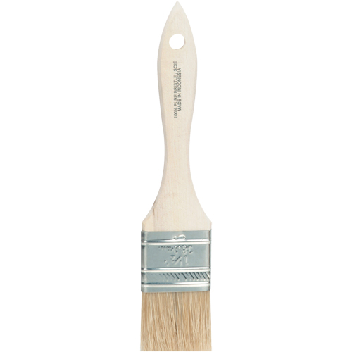 Pinceau &agrave; soies rases, Soie blanche, Manche Bois, Largeur de 1-1/2" Pathway Supply LP