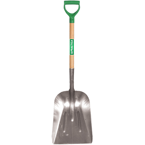 Scoop Shovel, Wood, Aluminum Blade, D-Grip Handle, 29" Length Pathway Supply LP