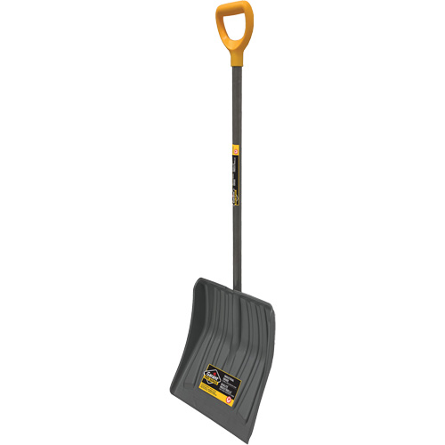Pro Snow Shovel, Polypropylene Blade, 13-7/8" Wide, D-Grip Handle Pathway Supply LP