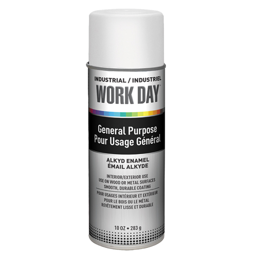 Peinture industrielle Work Day, Blanc, Brillant, 10 oz, Canette a&eacute;rosol Pathway Supply LP