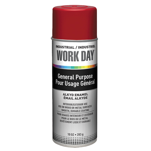 Industrial Work Day Paint, Red, Gloss, 10 oz., Aerosol Can Pathway Supply LP