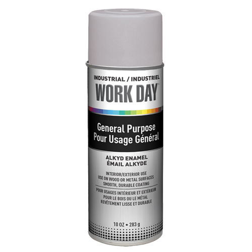 Peinture industrielle Work Day, Gris, Tr&egrave;s mat, 10 oz, Canette a&eacute;rosol Pathway Supply LP