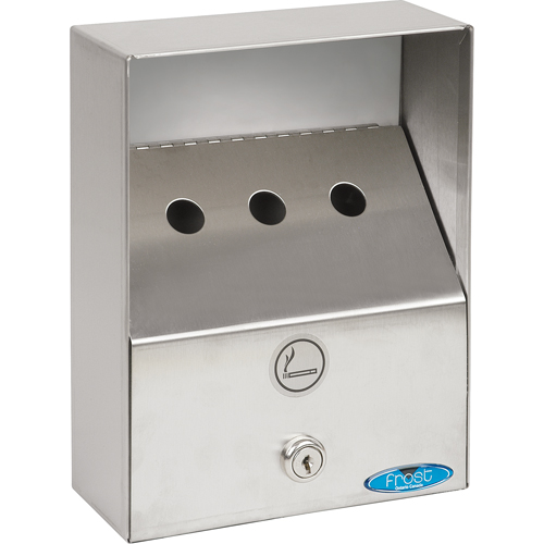 Smoking Receptacles, Wall-Mount, Stainless Steel, 1 Litres Capacity, 9" Height Pathway Supply LP