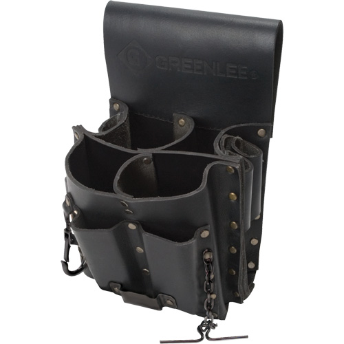 Tool Belt Pouch, Multiple Tool Holder, Leather, 8 Pockets Pathway Supply LP