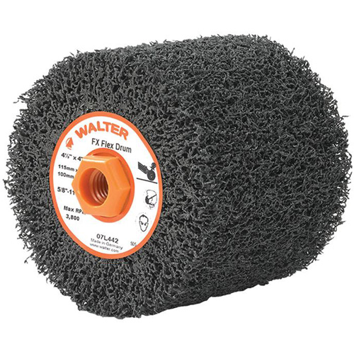 FX Flex Drum, 4-1/4" Dia. x 4" W, 5/8"-11 Arbor, Flex Coarse Grit Pathway Supply LP