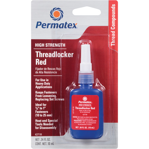 Low Viscosity Threadlocker, Red, High, 10 ml, Bottle Pathway Supply LP