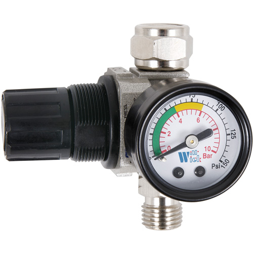 Air Dial Regulator with Gauge for Spray Gun, 1/4" NPT, 135 PSI Max. PSI, Standard Pathway Supply LP