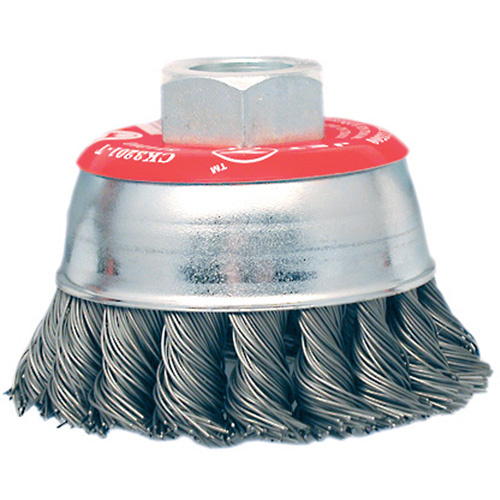 High-Performance Knot Twisted Cup Brush, 3" Dia. x 10mm x 1.25" Arbor Pathway Supply LP