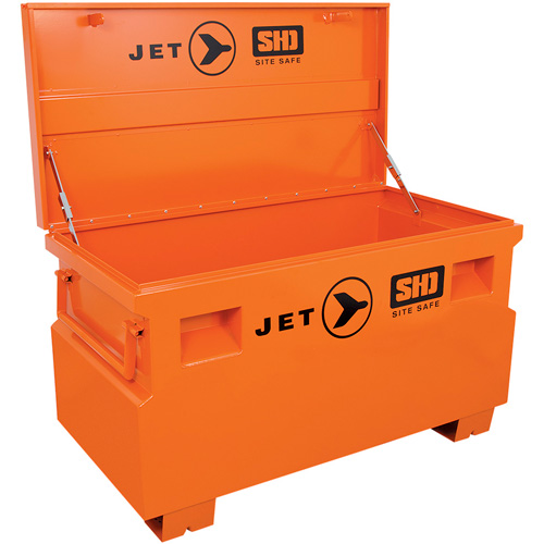 JSB-4824 Heavy-Duty Jobsite Tool Storage Box, 48-1/8" x 24-1/8" x 28-3/8", Steel, Orange Pathway Supply LP