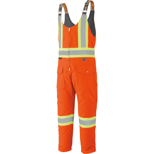 5538 High Visibility Quilted Duck Overalls, Cotton, X-Large, High Visibility Orange Pathway Supply LP