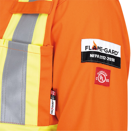 5555 High Visibility FR Rated & Arc Rated Safety Coveralls, Size 36, High Visibility Orange, 11 cal/cm² Pathway Supply LP