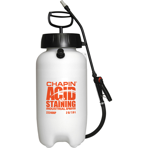 Pulv&eacute;risateurs industriels r&eacute;sistants &agrave; l'acide, 2 gal. (7,6 L), Plastique, Lance de 12" Pathway Supply LP