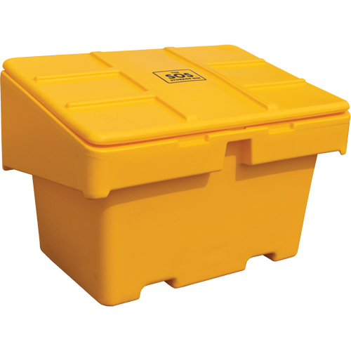 Salt Sand Container SOS, With Hasp, 48" x 33" x 34", 18.5 cu. Ft., Yellow Pathway Supply LP