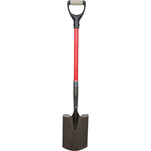 Heavy-Duty Shovels, Fibreglass, Carbon Steel Blade, D-Grip Handle, 30-1/2" Long Pathway Supply LP