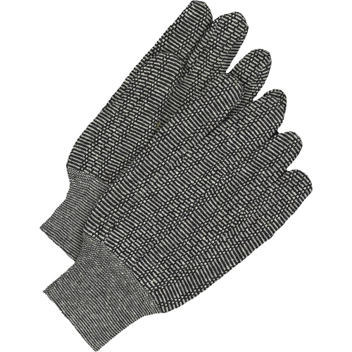 Classic Jersey Gloves, One Size, Salt & Pepper, Unlined, Knit Wrist Pathway Supply LP