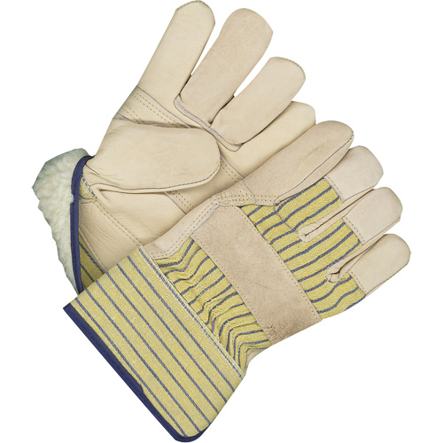 Classic Fitter Gloves with Patch Palm, One Size, Grain Cowhide Palm, Acrylic-Pile Inner Lining Pathway Supply LP