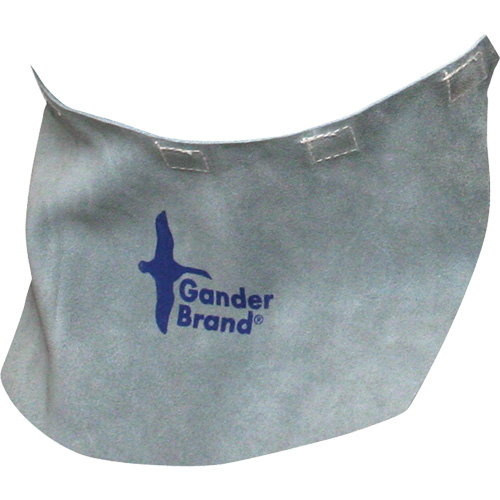 Casque de soudage &agrave; bavette en cuir refendu de marque Gander, Gris perle Pathway Supply LP