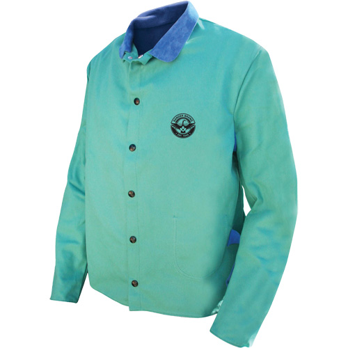 Veste de soudage Gander Brand Banox FR, Coton/Cuir, 2T-Grand, Vert Pathway Supply LP