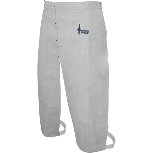 Tablier de soudage en cuir, Taille &agrave; jambes fendues, 32" lo, Gris perle Pathway Supply LP