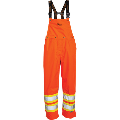 Journeyman&reg; 300D Bib Pants, Polyester, Large, High Visibility Orange Pathway Supply LP