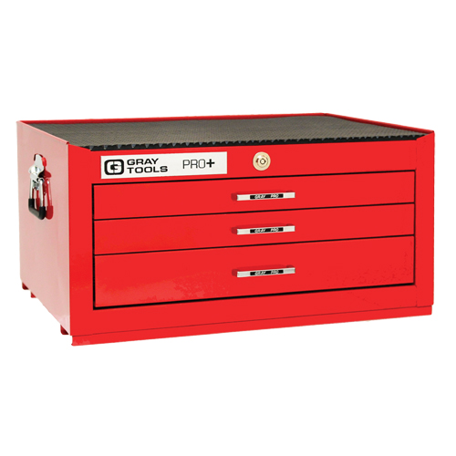Coffre interm&eacute;diaire de s&eacute;rie PRO+, 26" la, 3 tiroirs, Rouge Pathway Supply LP