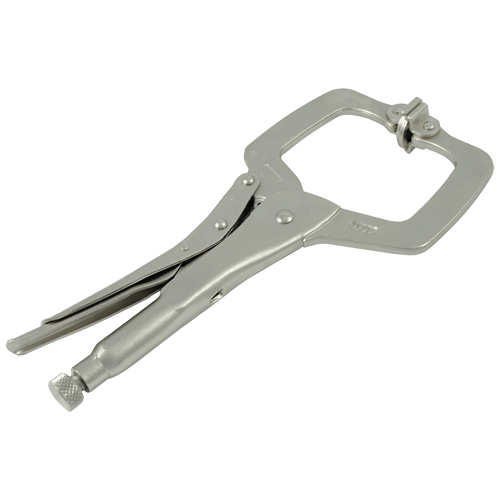 Locking Clamp Pliers with Swivel Pads, 11" Length, C-Clamp Pathway Supply LP