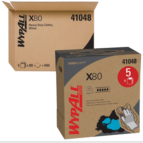 WypAll&reg; X80 Extended Use Cloths, Heavy-Duty, 16-4/5" L x 9" W Pathway Supply LP