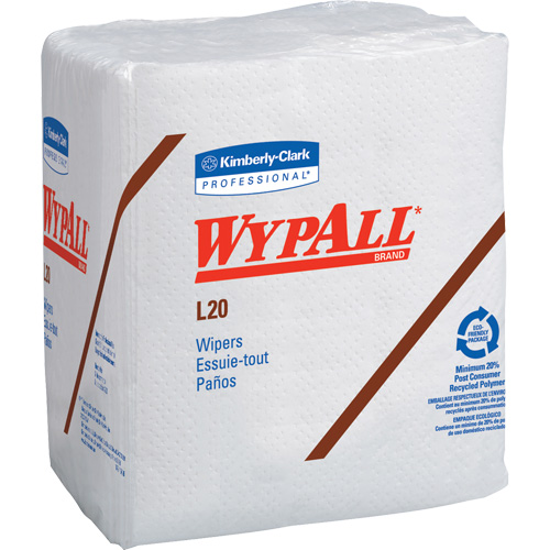 WypAll&reg; L20 Single-Use Towels, All-Purpose, 12-1/2" L x 12" W Pathway Supply LP