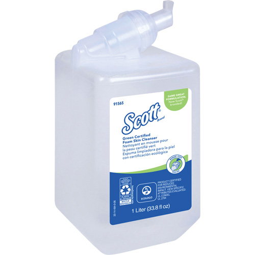 Scott&reg; Essential Green Certified Skin Cleanser, Liquid, 1 L, Plastic Cartridge, Unscented Pathway Supply LP