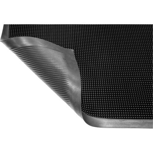 Tapis Gritstop Fingermat, Caoutchouc, Grattoir Type, Motif Textur&eacute;, 2-2/3" x 3-3/4", Noir Pathway Supply LP