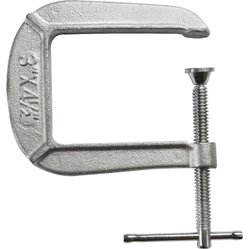 Light-Duty C-Clamp, 3" (76 mm) Capacity, 4-1/2" (114 mm) Throat Depth Pathway Supply LP
