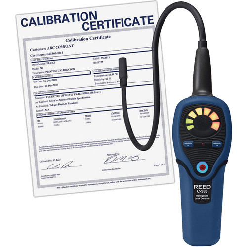 D&eacute;tecteur de fuites de r&eacute;frig&eacute;rant avec certificat de calibration Pathway Supply LP