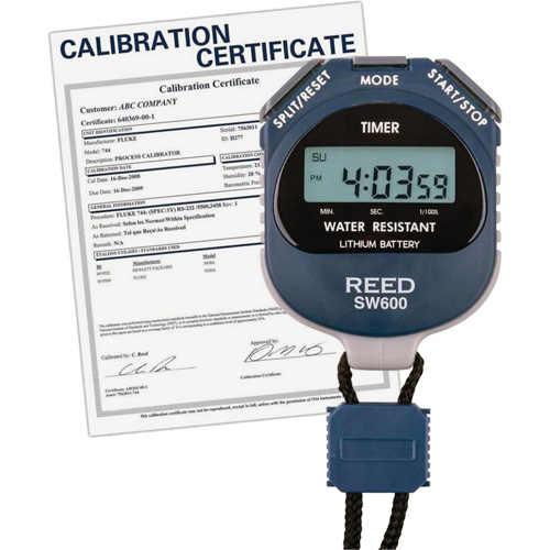 Chronom&egrave;tre REED SW600 avec certificat de calibration, Num&eacute;rique, R&eacute;sistant &agrave; l'eau Pathway Supply LP