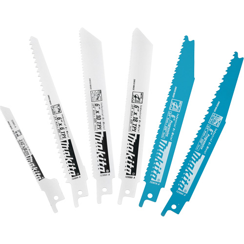 Ensemble de 6 lames pour scie alternative, Bim&eacute;tal, 6-18 Dents par pouce, 6"/3-1/2" lo x 3/4" la Pathway Supply LP