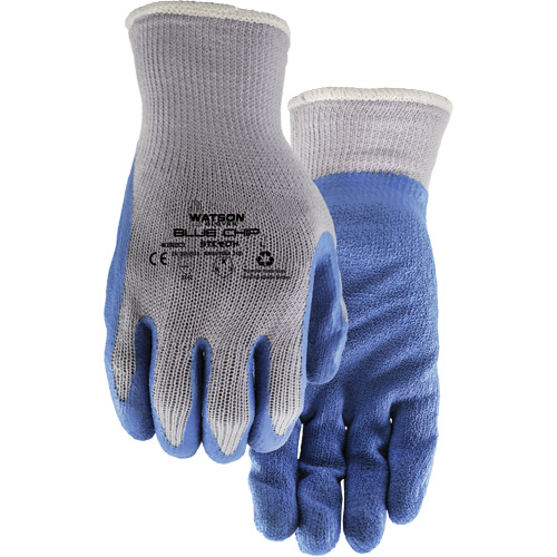 Stealth Blue Chip Coated Gloves, Large, Rubber Latex Coating, 10 Gauge, Polyester Shell Pathway Supply LP