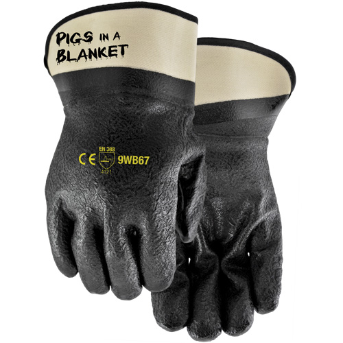 Pigs in a Blanket Coated Gloves, One Size, Nitrile/PVC Coating Pathway Supply LP