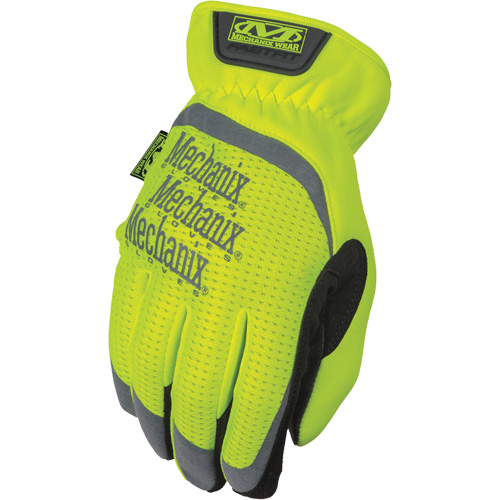 FastFit&reg; High-Visibility Work Gloves, Synthetic Palm, Size Medium/9 Pathway Supply LP